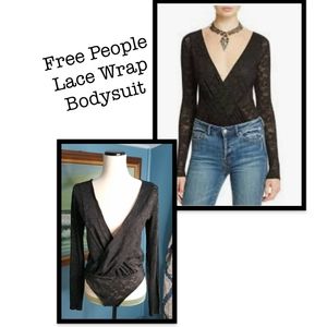 Free People Lace Wrap Body Suit